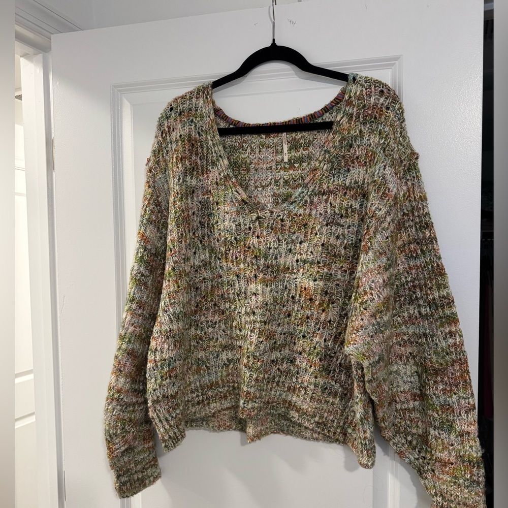 Free People Highland Knit Oversized Sweater Medium